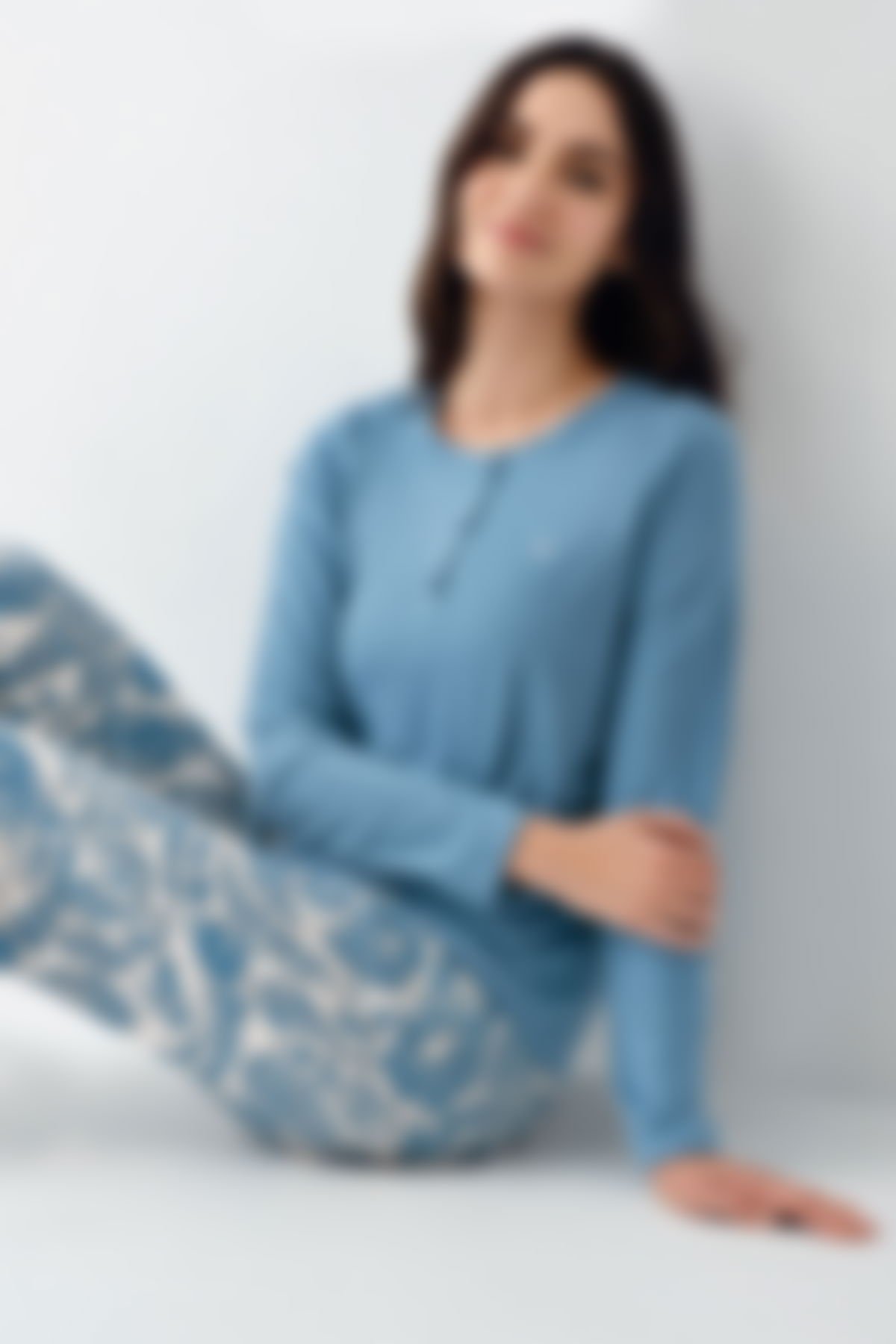 Pierre Cardin - Pierre Cardin Kadın Turkuaz Pijama Takımı