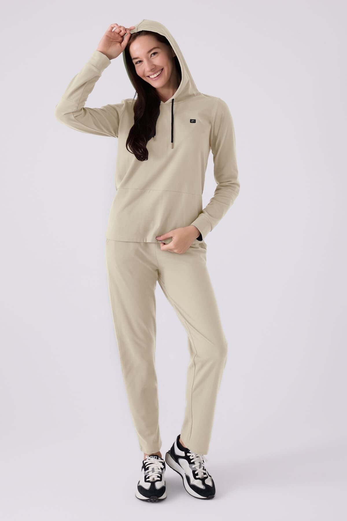 Pierre Cardin - Pierre Cardin Kadın Krem Pijama Takım