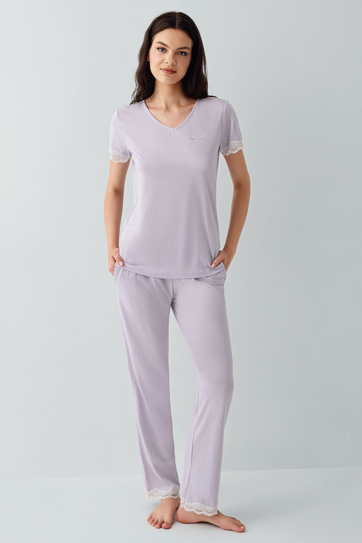 Pierre Cardin - Pierre Cardin Kadın Mor Pijama Takımı (1)