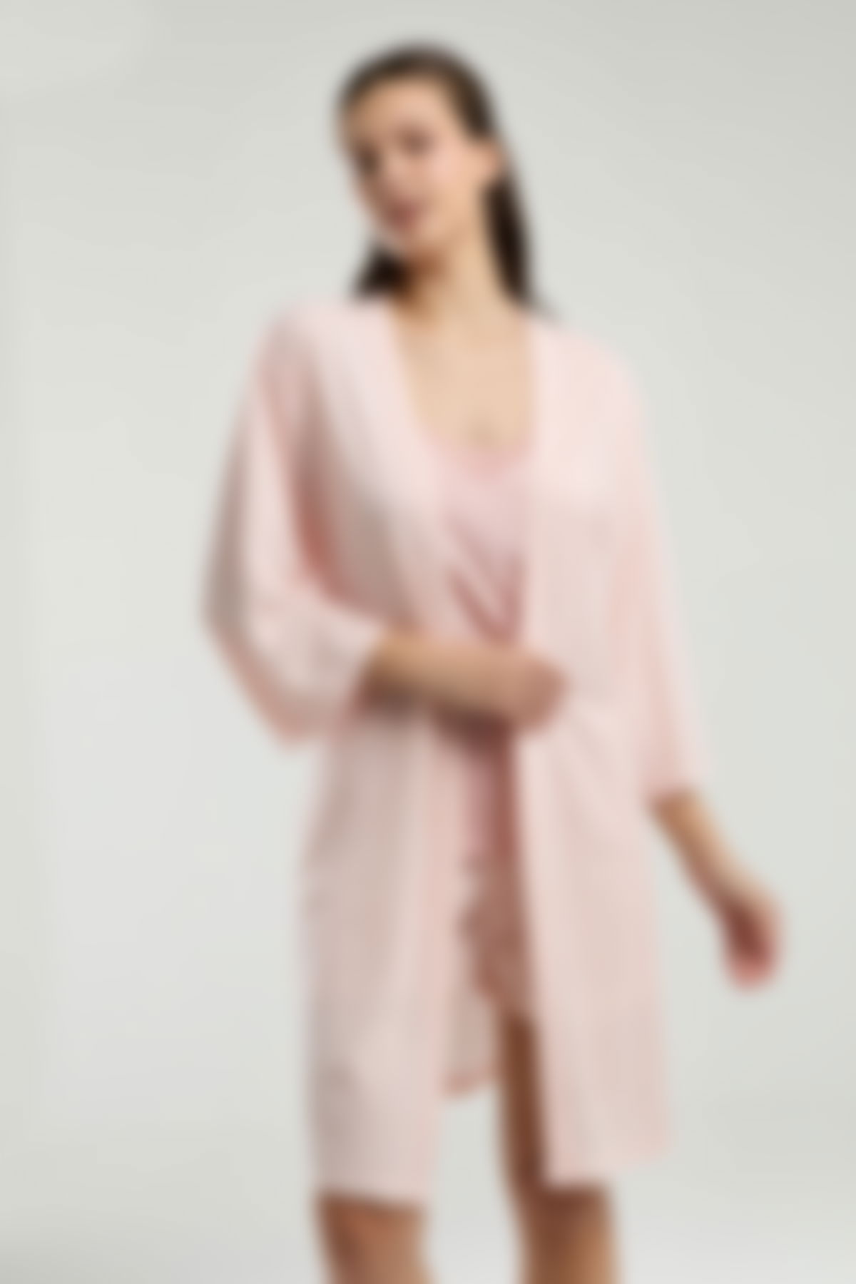 Pierre Cardin - Pierre Cardin Kadın Pembe 3'lü Sabahlık Takım