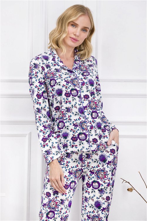 Pierre Cardin Krem Renk, Kadın Gömlek Pijama Takımı
