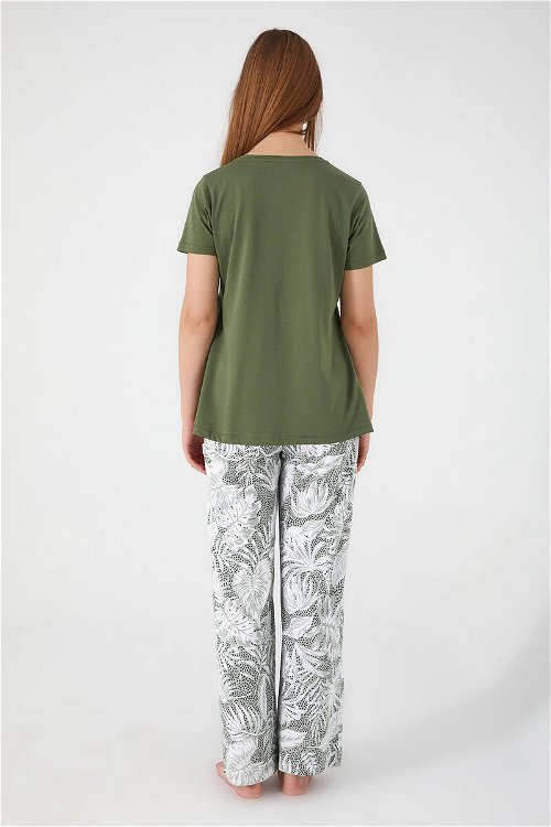 Pierre Cardin Ruffle Skirt Yeşil Kadın Lohusa Pijama Takım