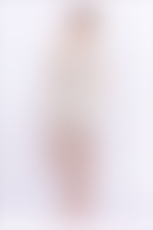 Pierre Cardin - Pierre Cardin Soft Leaf Pattern Krem Kadın Uzun Kol Şort Takım