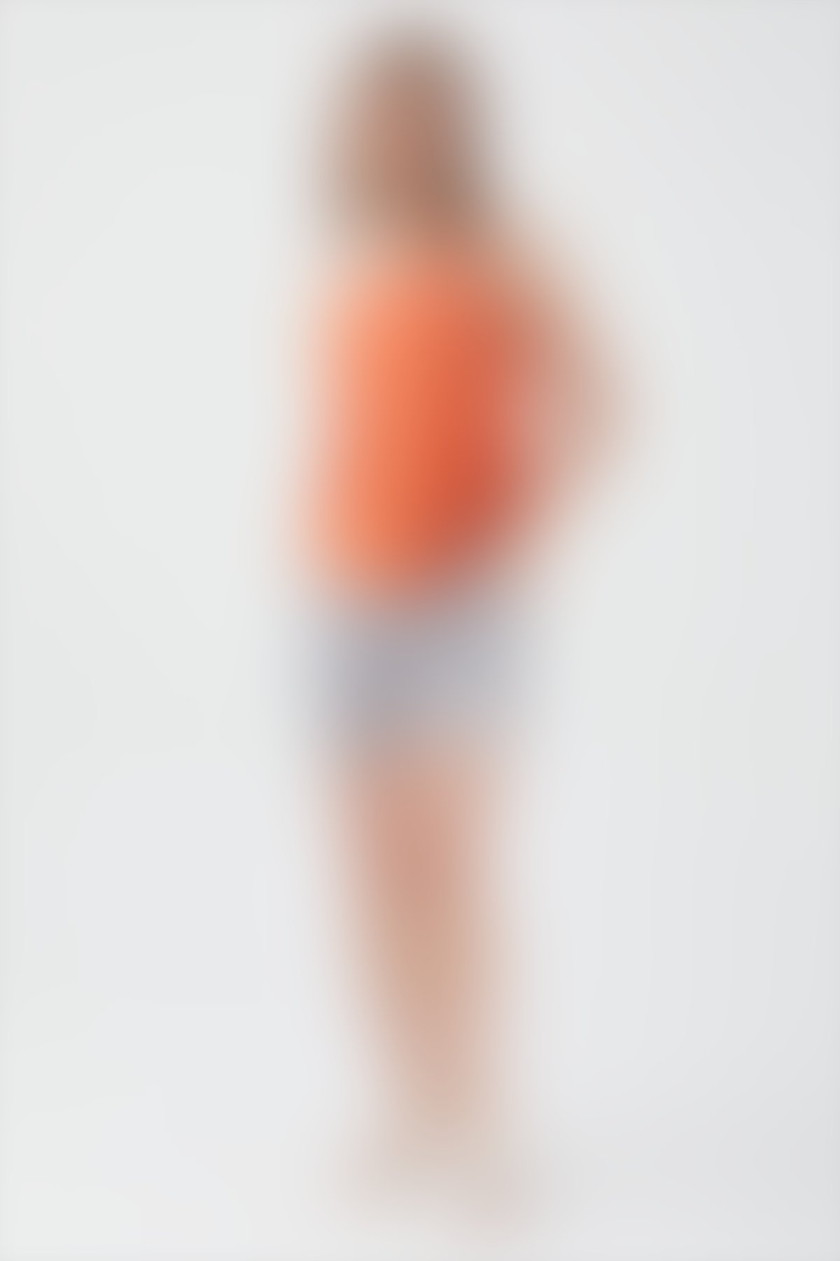 Pierre Cardin - Pierre Cardin Line Leaf Detail Turuncu Kadın Şort Takım