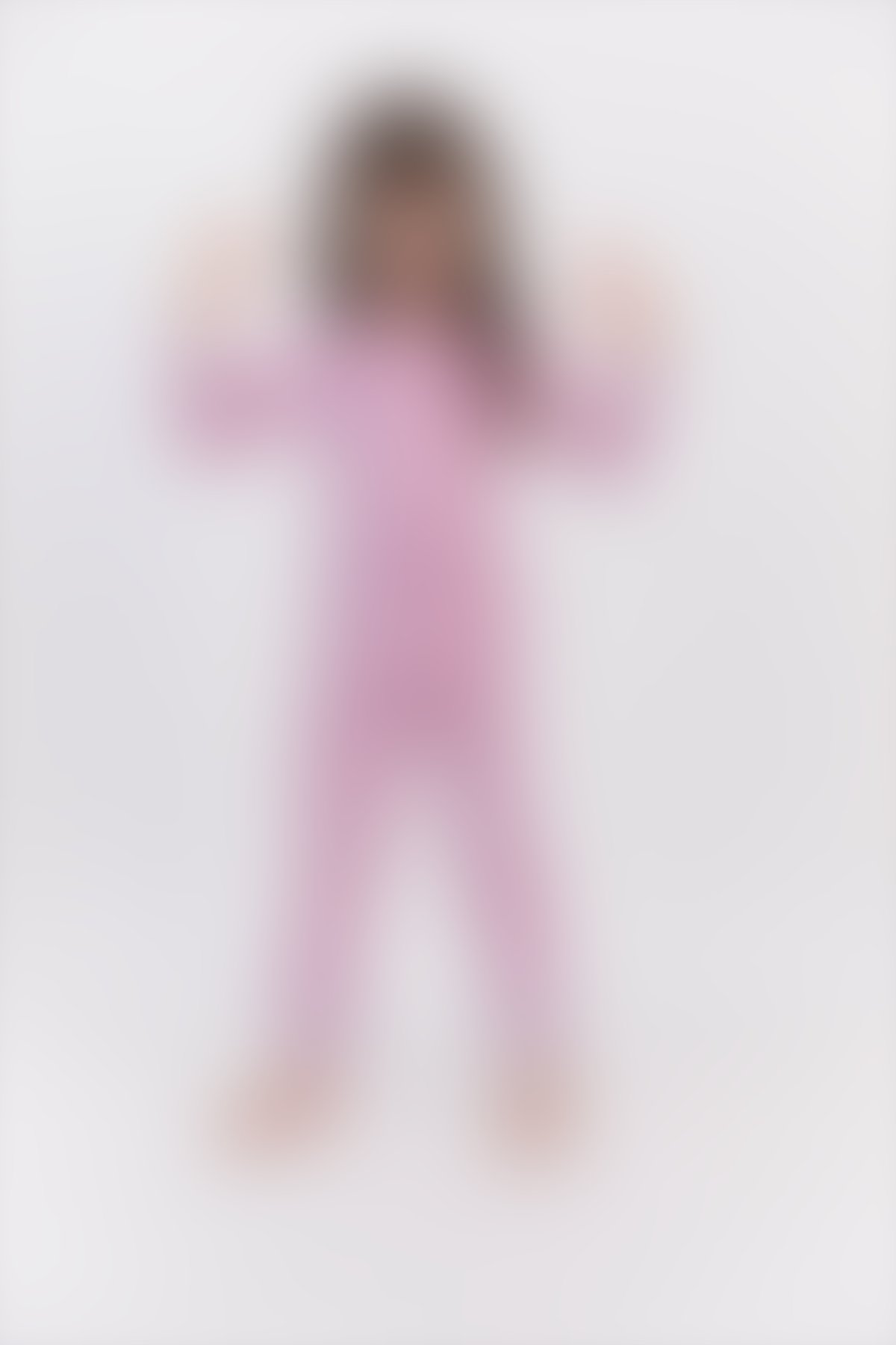 RolyPoly - RolyPoly Açık Gül Kurusu Kız Çocuk Ribanalı Pijama Takımı