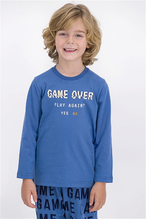Rolypoly Game Over İndigo Erkek Çocuk Pijama Takımı