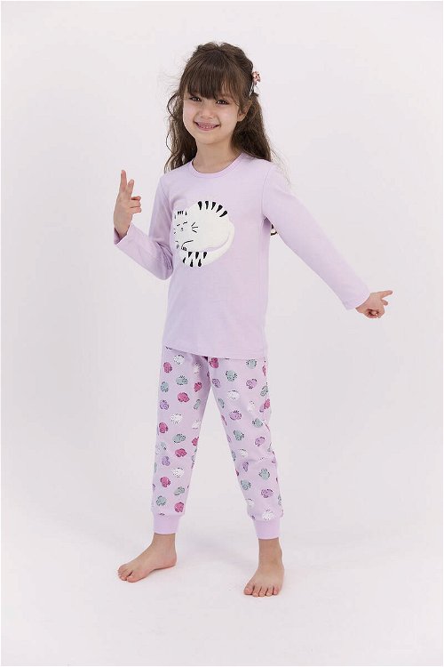 RolyPoly Back To Sleep Açık Lila Kız Çocuk Pijama Takımı