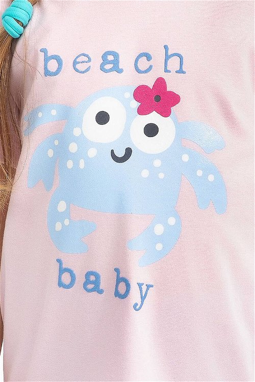 Rolypoly Beach Baby Açık Pembe Kız Çocuk Pijama Takımı