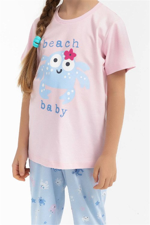 Rolypoly Beach Baby Açık Pembe Kız Çocuk Pijama Takımı