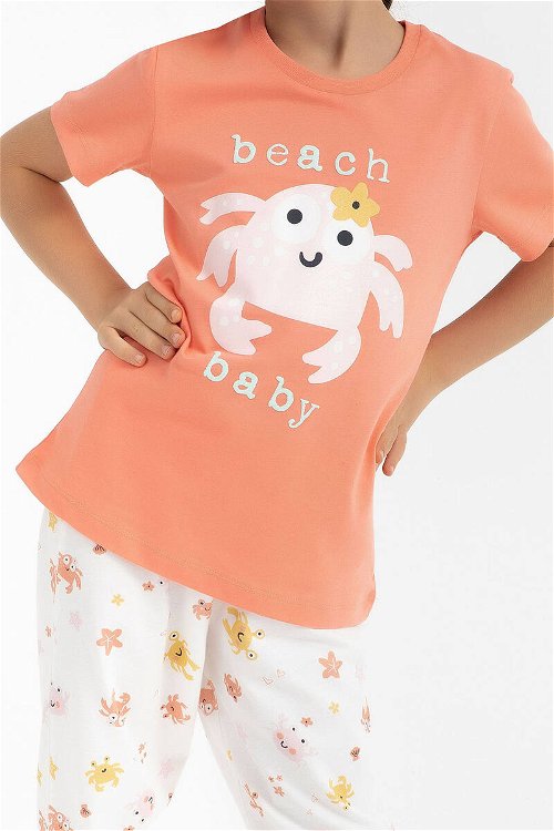 Rolypoly Beach Baby Coral Kız Çocuk Pijama Takımı