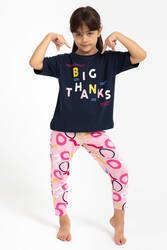 Rolypoly Big Thanks Lacivert Kız Çocuk Pijama Takımı - Thumbnail