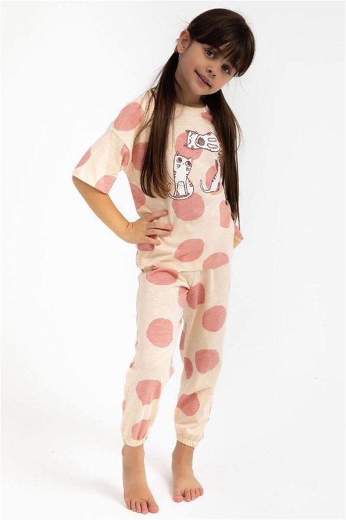 Rolypoly Cats Badem Kız Çocuk Pijama Takımı