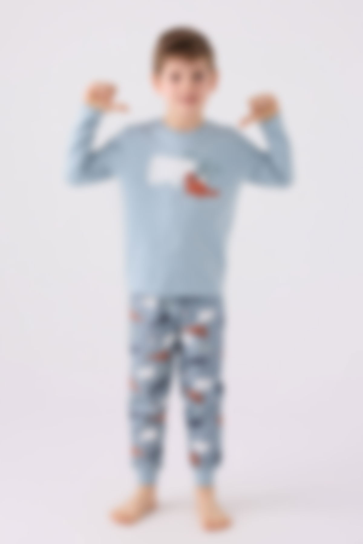 Rolypoly - Rolypoly Erkek Çocuk Yeşil Pijama Takımı