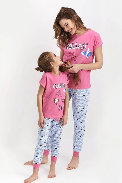 Rolypoly Collect Pembe Kadın Kısa Kol Pijama Takımı