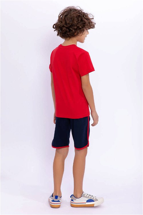 Rolypoly Cool Kid Kırmızı Erkek Çocuk Bermuda Takım