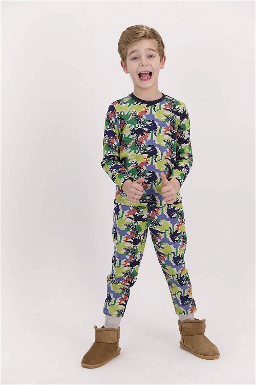 RolyPoly Dinosaurs Bejmelanj Erkek Çocuk Pijama Takımı