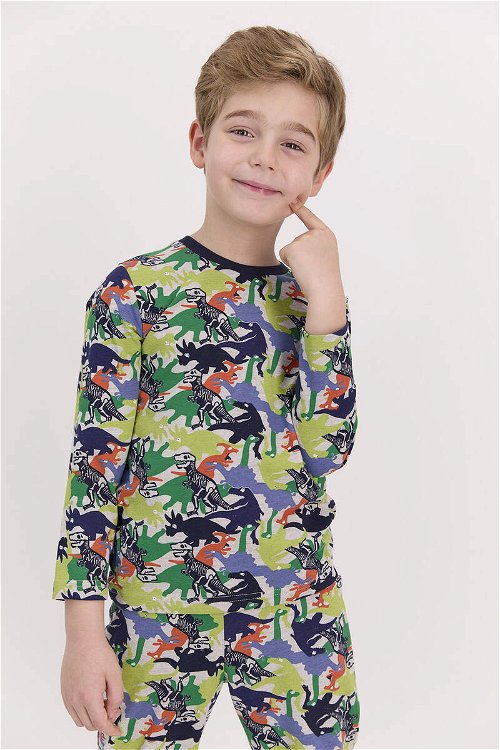 RolyPoly Dinosaurs Bejmelanj Erkek Çocuk Pijama Takımı