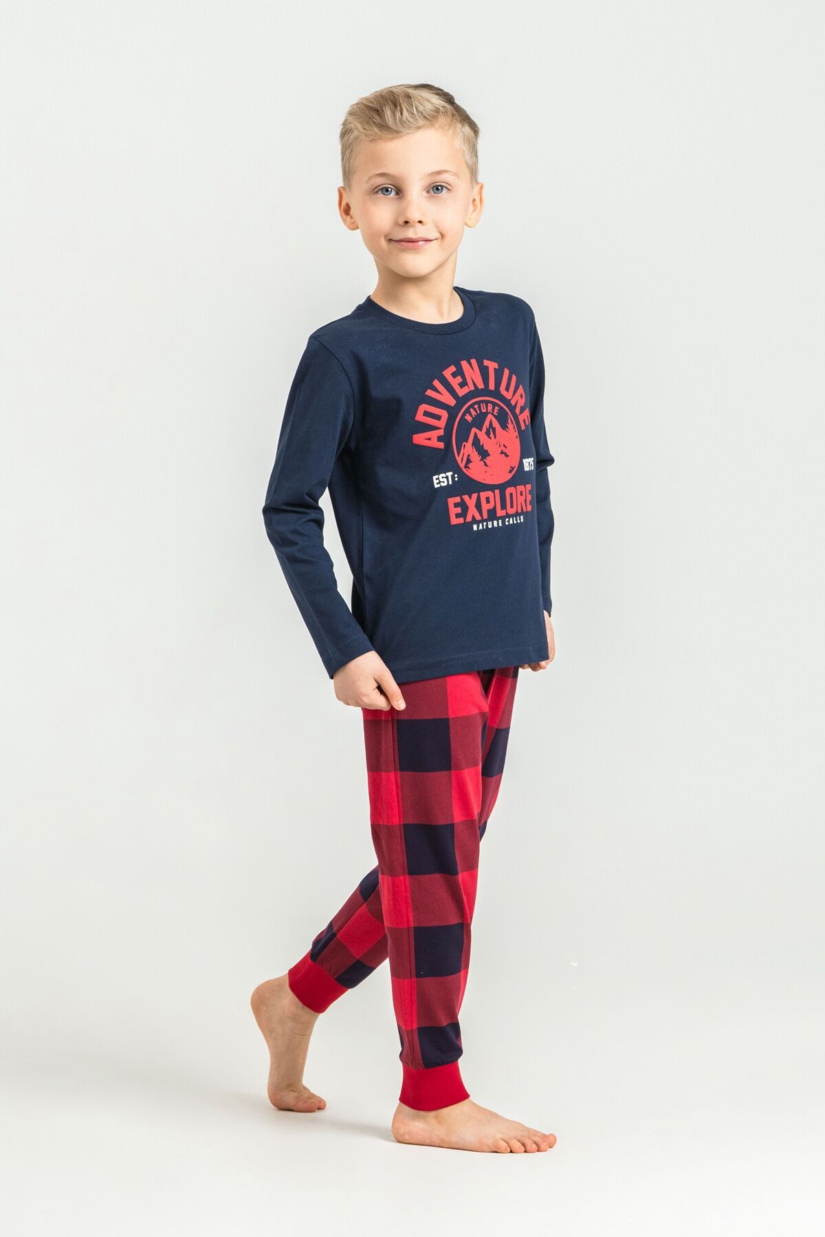 ROLYPOLY - Rolypoly Erkek Çocuk Nature Calls Lacivert Uzun Kol Pijama Takım RP3873-C-V1 (1)