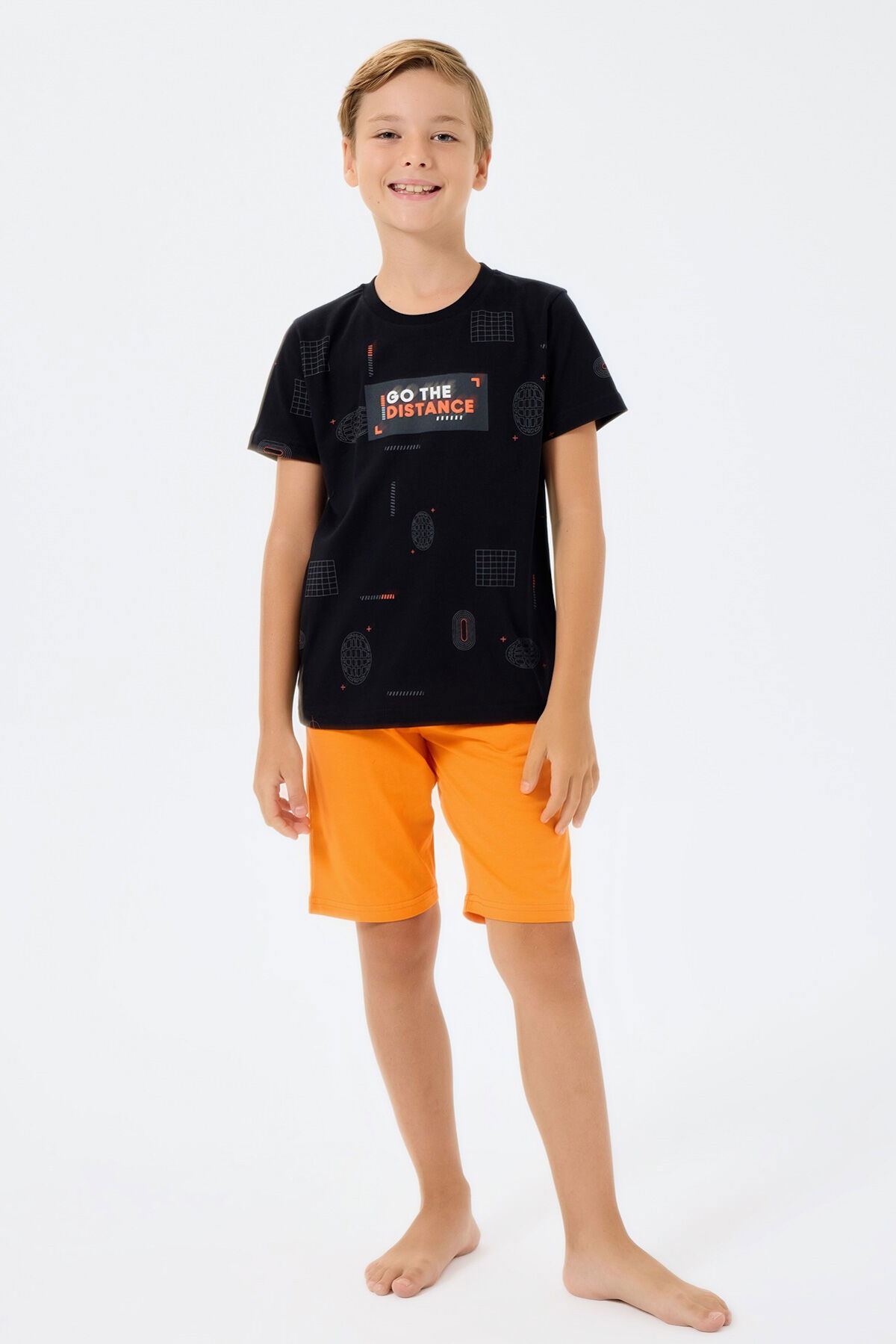 RolyPoly - Rolypoly Erkek Çocuk Siyah Bermuda Takım