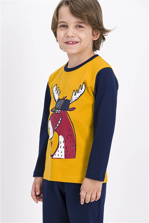 Rolypoly Winter Deer Hardal Erkek Çocuk Pijama Takımı