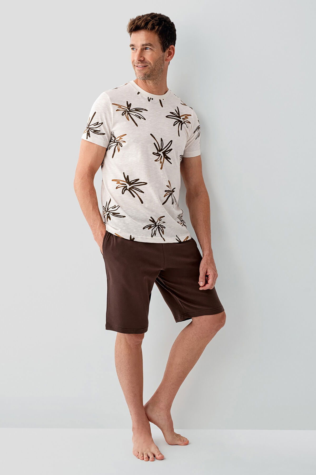 Rolypoly - Rolypoly Erkek Krem Bermuda Takım (1)