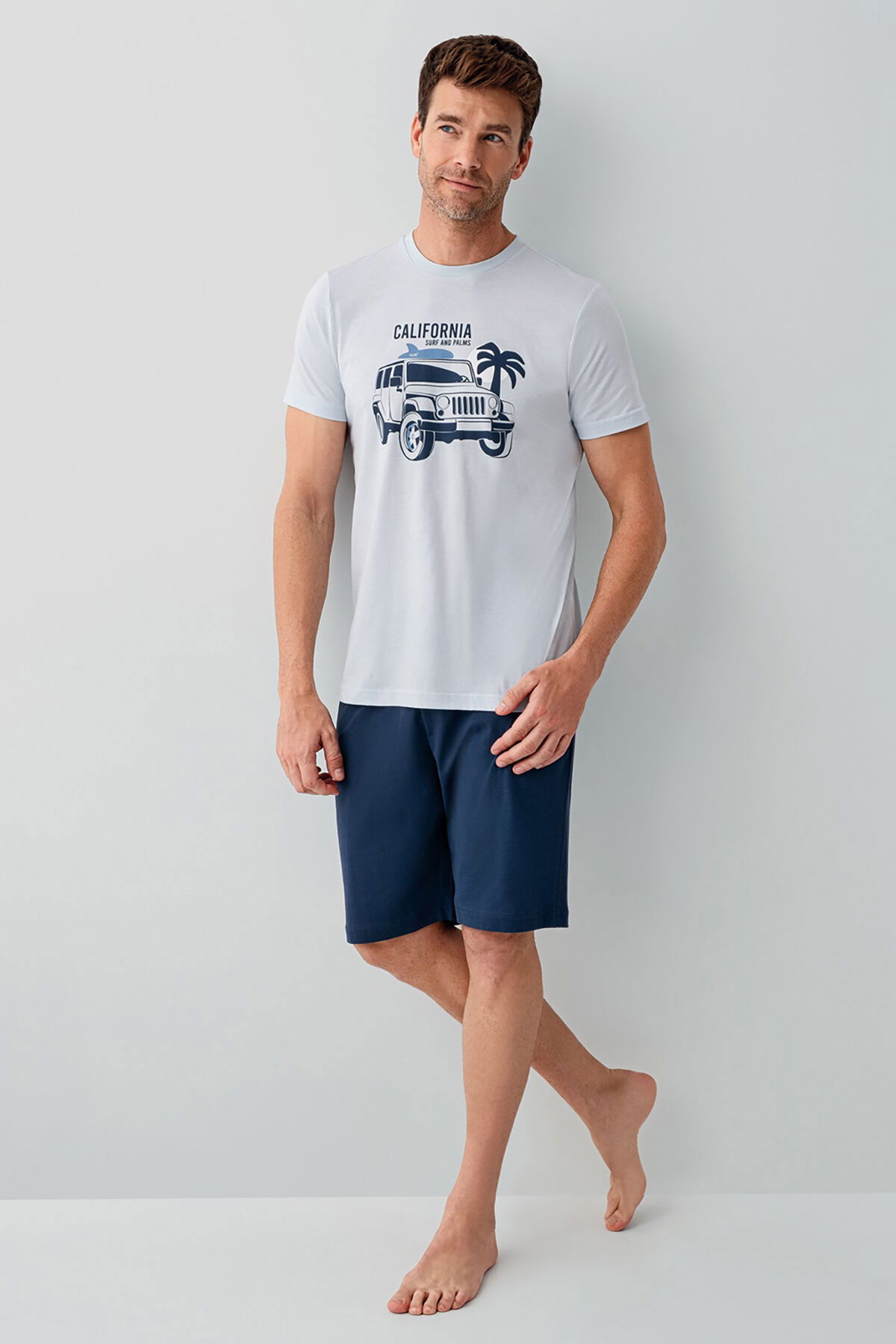 Rolypoly - Rolypoly Erkek Mavi Bermuda Takım (1)