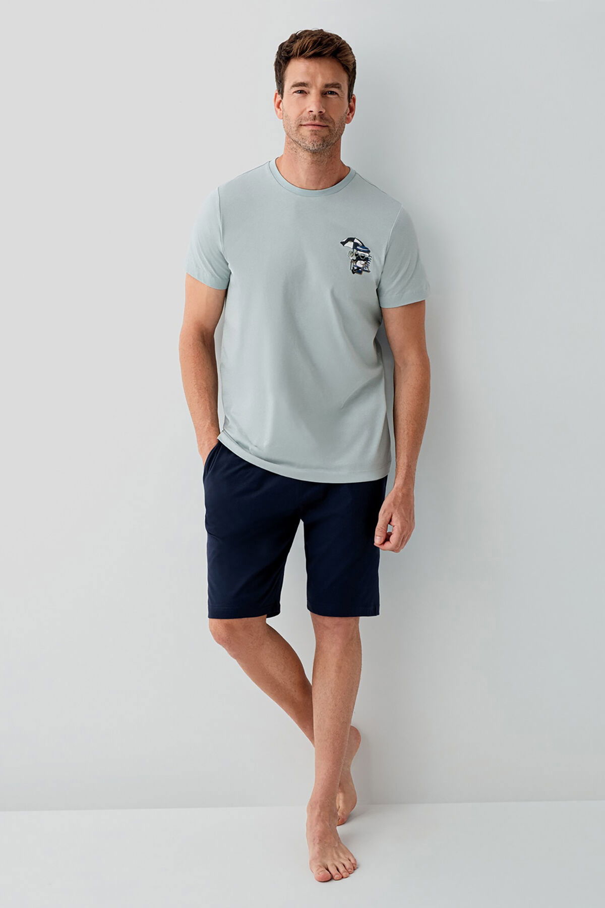 Rolypoly - Rolypoly Erkek Yeşil Bermuda Takım (1)