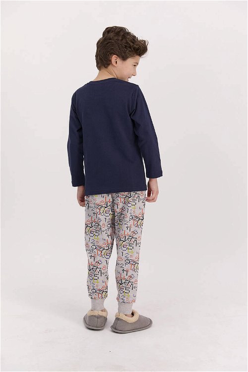 RolyPoly Game On Lacivert Erkek Çocuk Pijama Takımı