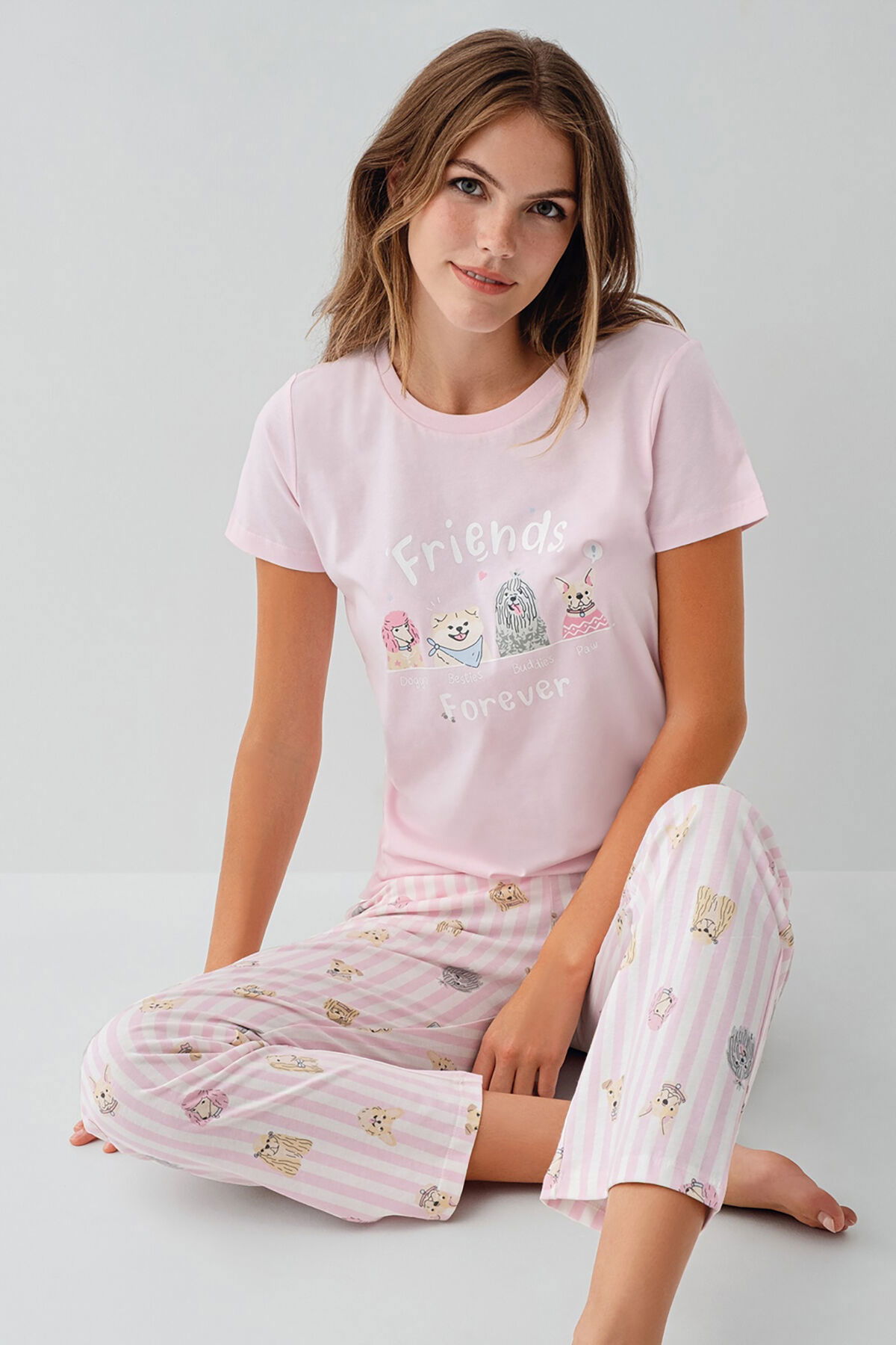 Rolypoly - Rolypoly Kadın Pembe Pijama Takım