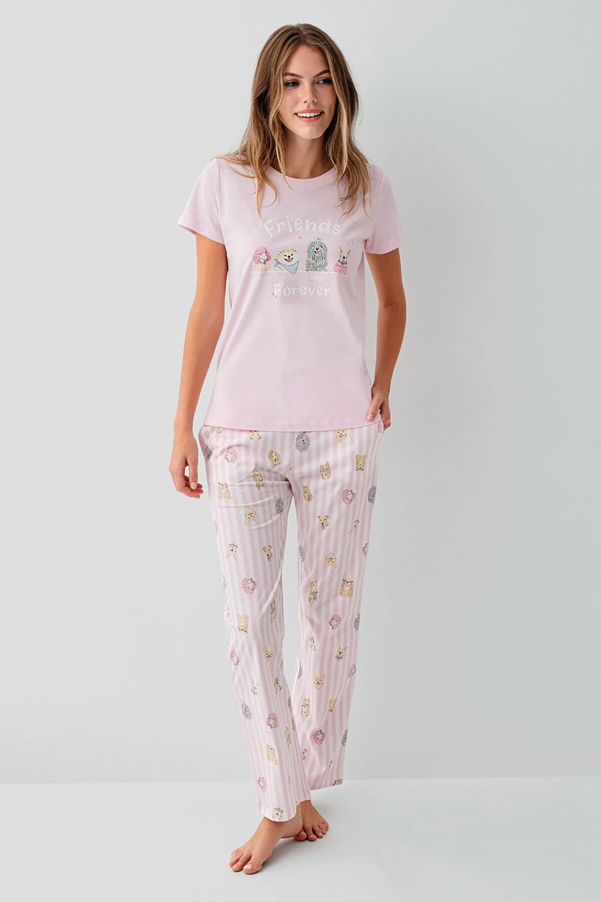 Rolypoly - Rolypoly Kadın Pembe Pijama Takım (1)