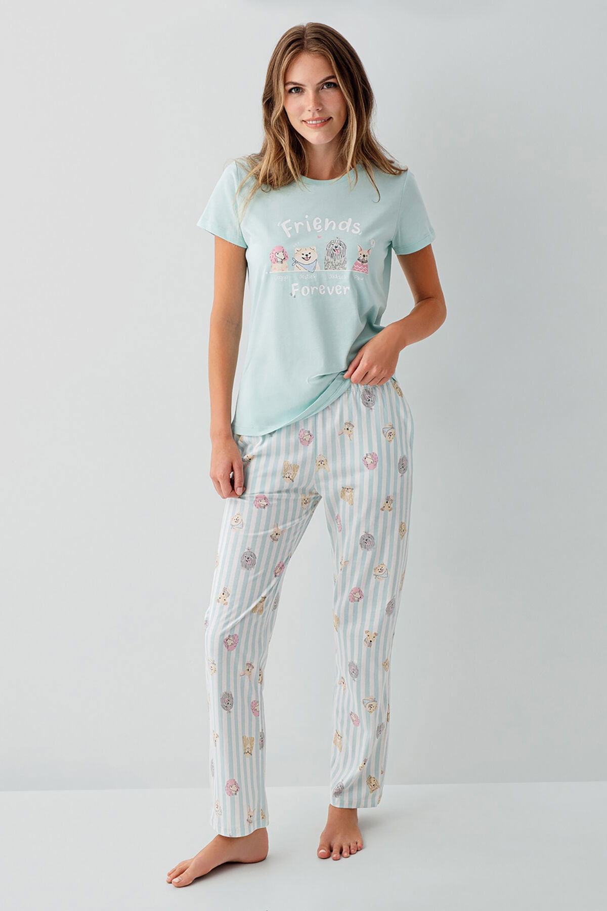 Rolypoly - Rolypoly Kadın Yeşil Pijama Takım (1)