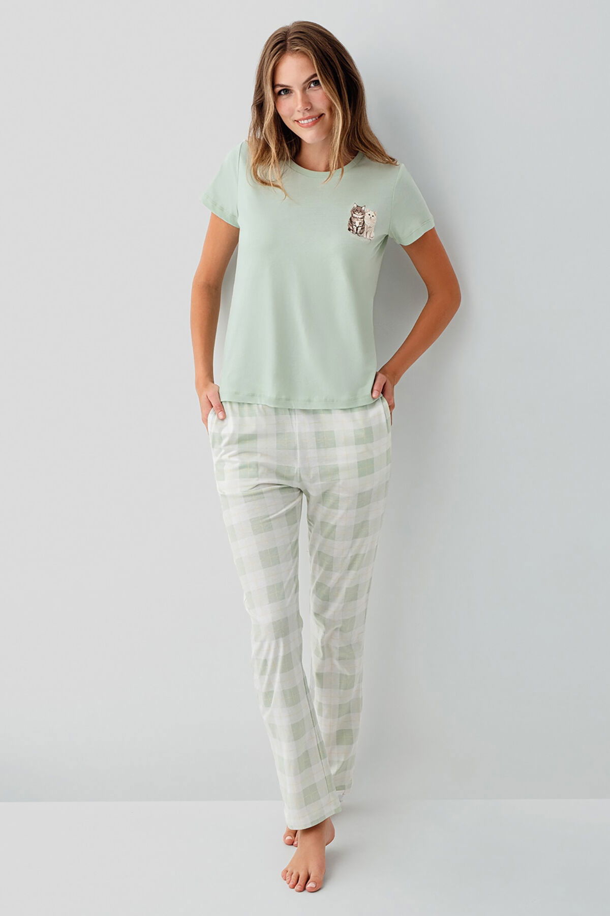 Rolypoly - Rolypoly Kadın Yeşil Pijama Takım (1)