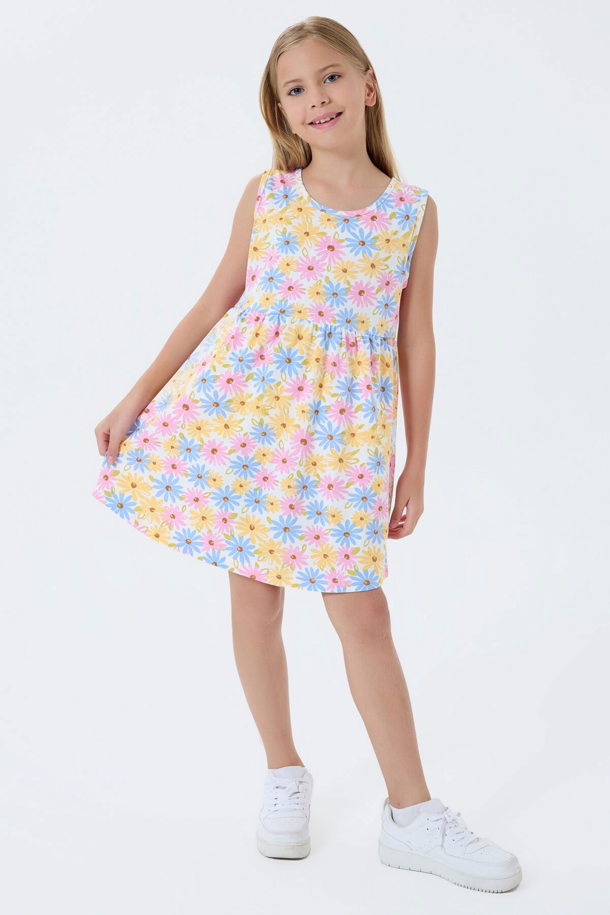 Rolypoly - Rolypoly Kız Çocuk Beyaz Elbise