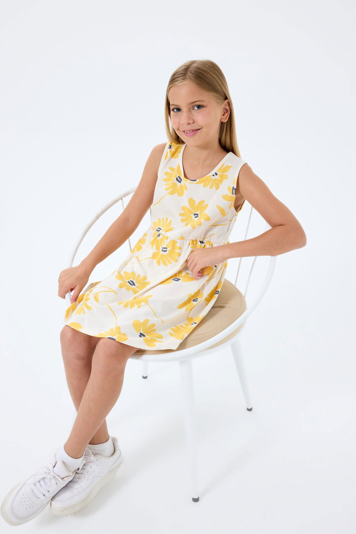Rolypoly - Rolypoly Kız Çocuk Krem Elbise (1)