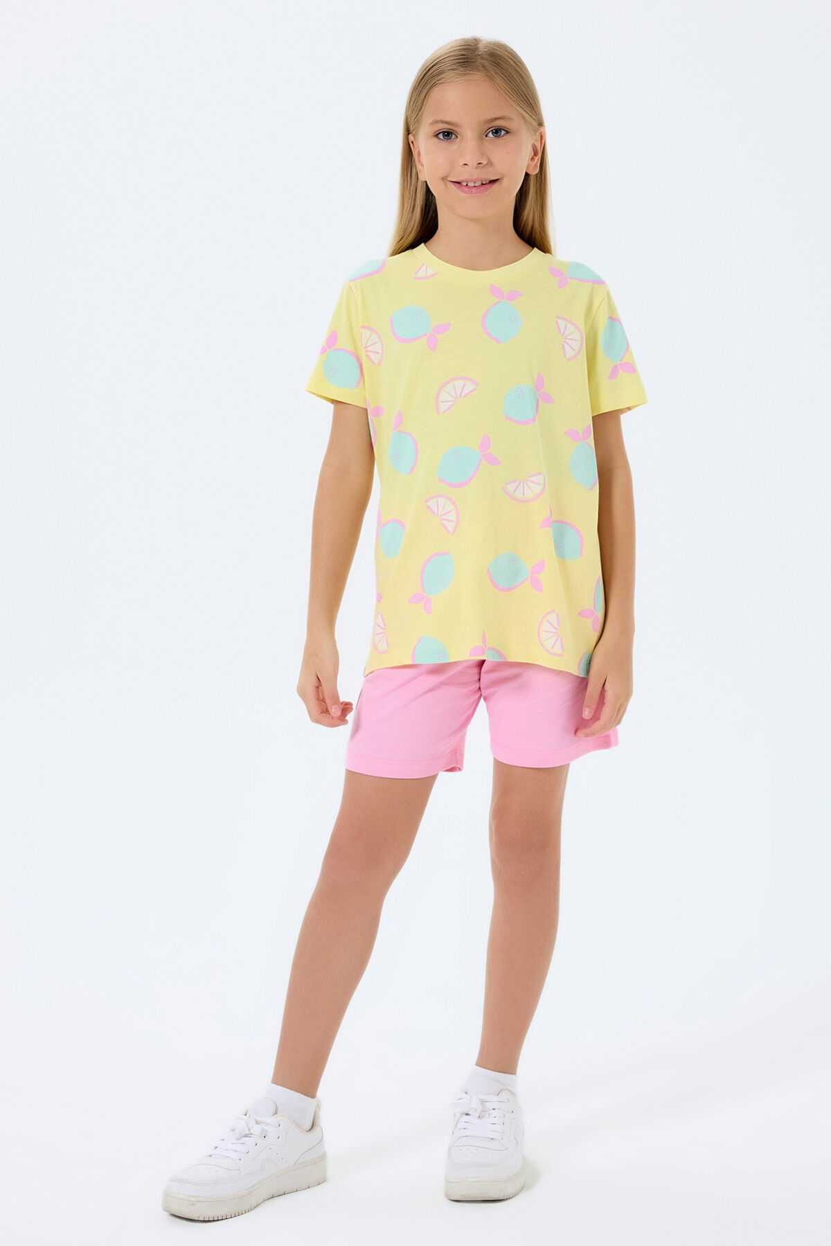 Rolypoly - Rolypoly Kız Çocuk Sarı Şort Takım