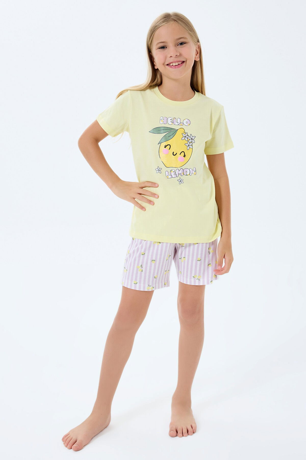 Rolypoly - Rolypoly Kız Çocuk Sarı Şort Takım