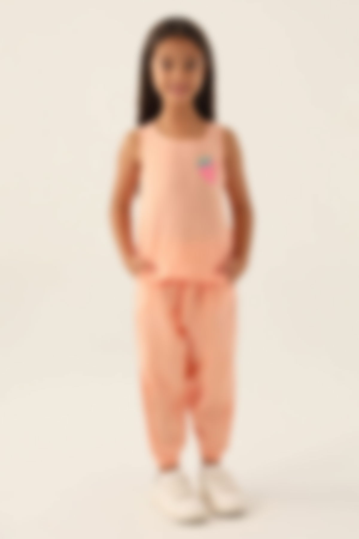 RolyPoly - Rolypoly Kız Çocuk Turuncu Kısa Kol Pijama Takım