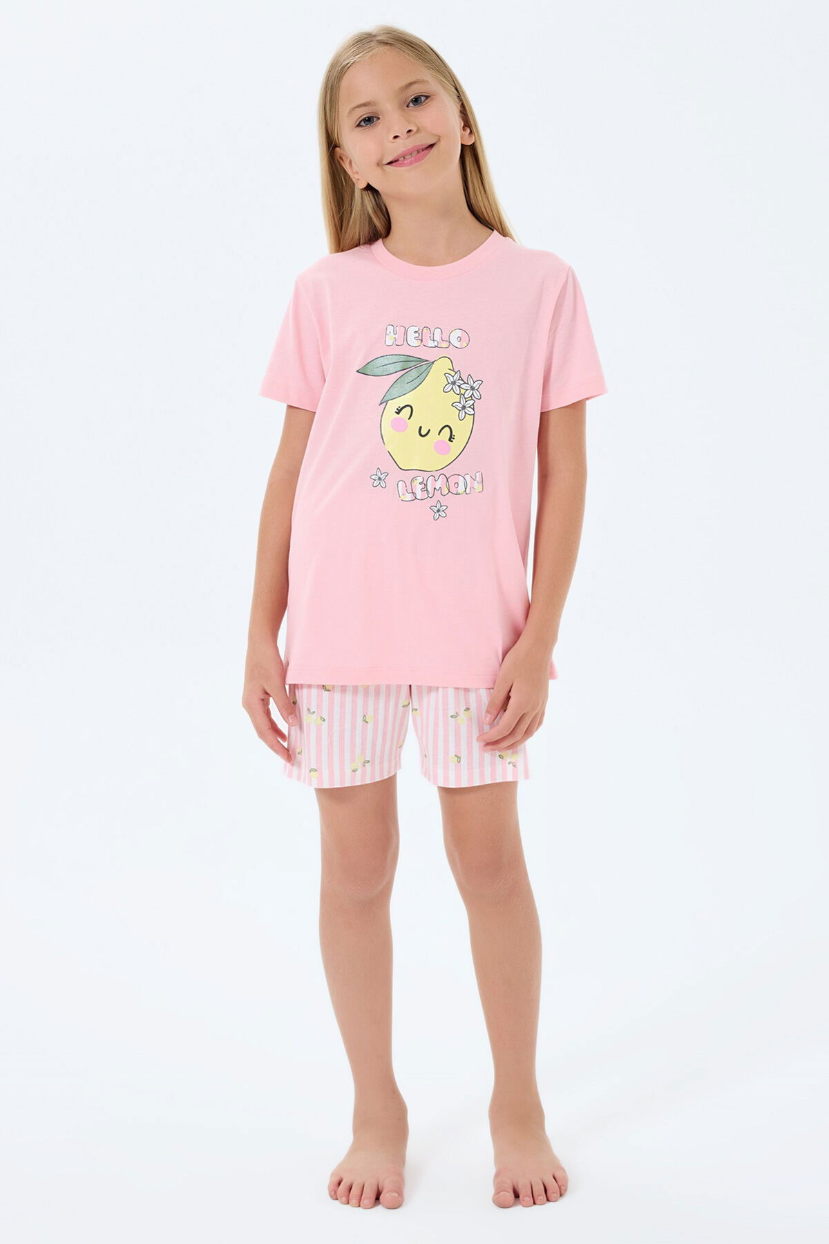 RolyPoly - Rolypoly Kız Çocuk Pembe Şort Takım