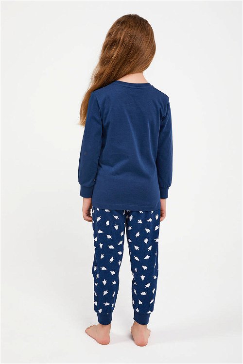 RolyPoly Pure Love Little Sweet Koyu İndigo Kız Çocuk Uzun Kol Pijama Takım