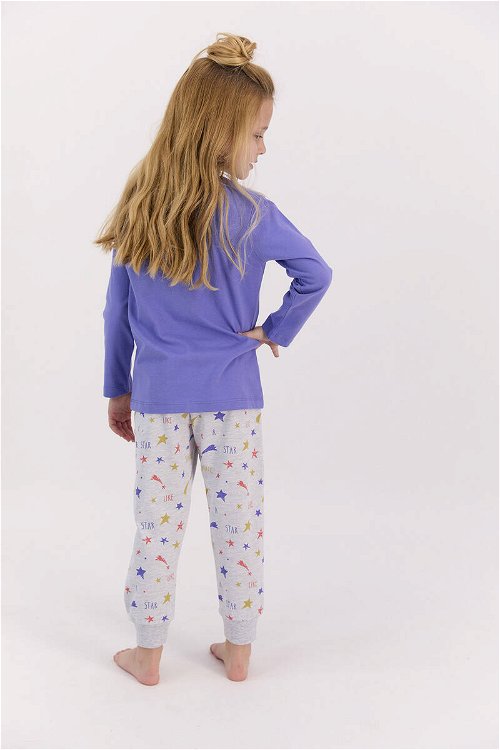 RolyPoly Shine Bright Like The Stars İndigo Kız Çocuk Pijama Takımı