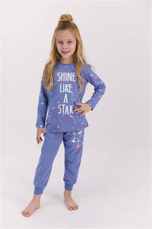 RolyPoly Shine Like A Star Mavimelanj Kız Çocuk Pijama Takımı