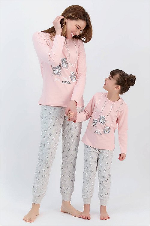 RolyPoly Smile Every Day Pudra Kız Çocuk Pijama Takımı