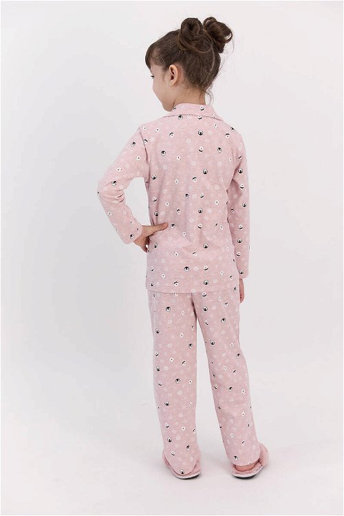 RolyPoly Snows Pembemelanj Kız Çocuk Gömlek Pijama Takımı