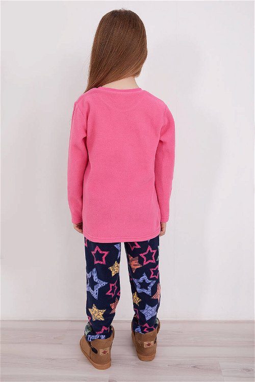 RolyPoly Star Pembe Kız Çocuk Uzun Kol Pijama Takım