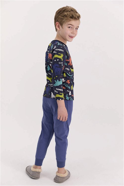 RolyPoly The Wild One Lacivert Erkek Çocuk Pijama Takımı