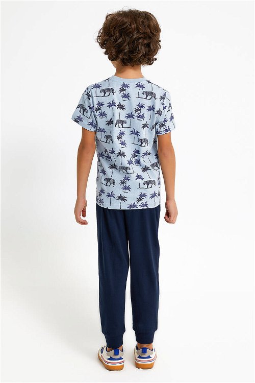 Rolypoly Tiger Duman Mavisi Erkek Çocuk Pijama Takımı