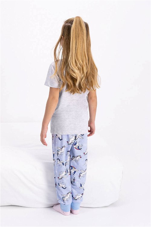 RolyPoly Unicorn Karmelanj Kız Çocuk Kısa Kol Pijama Takımı