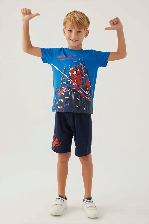 SpiderMan Protector Cobalt Erkek Çocuk Bermuda Takım
