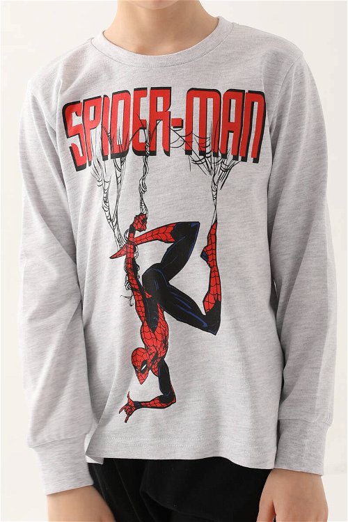 Spiderman Kar Melanj Erkek Çocuk Uzun Kol Pijama Takım