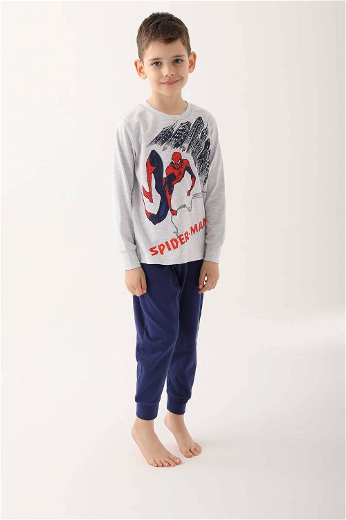 Spiderman Karmelanj Erkek Çocuk Uzun Kol Pijama Takım